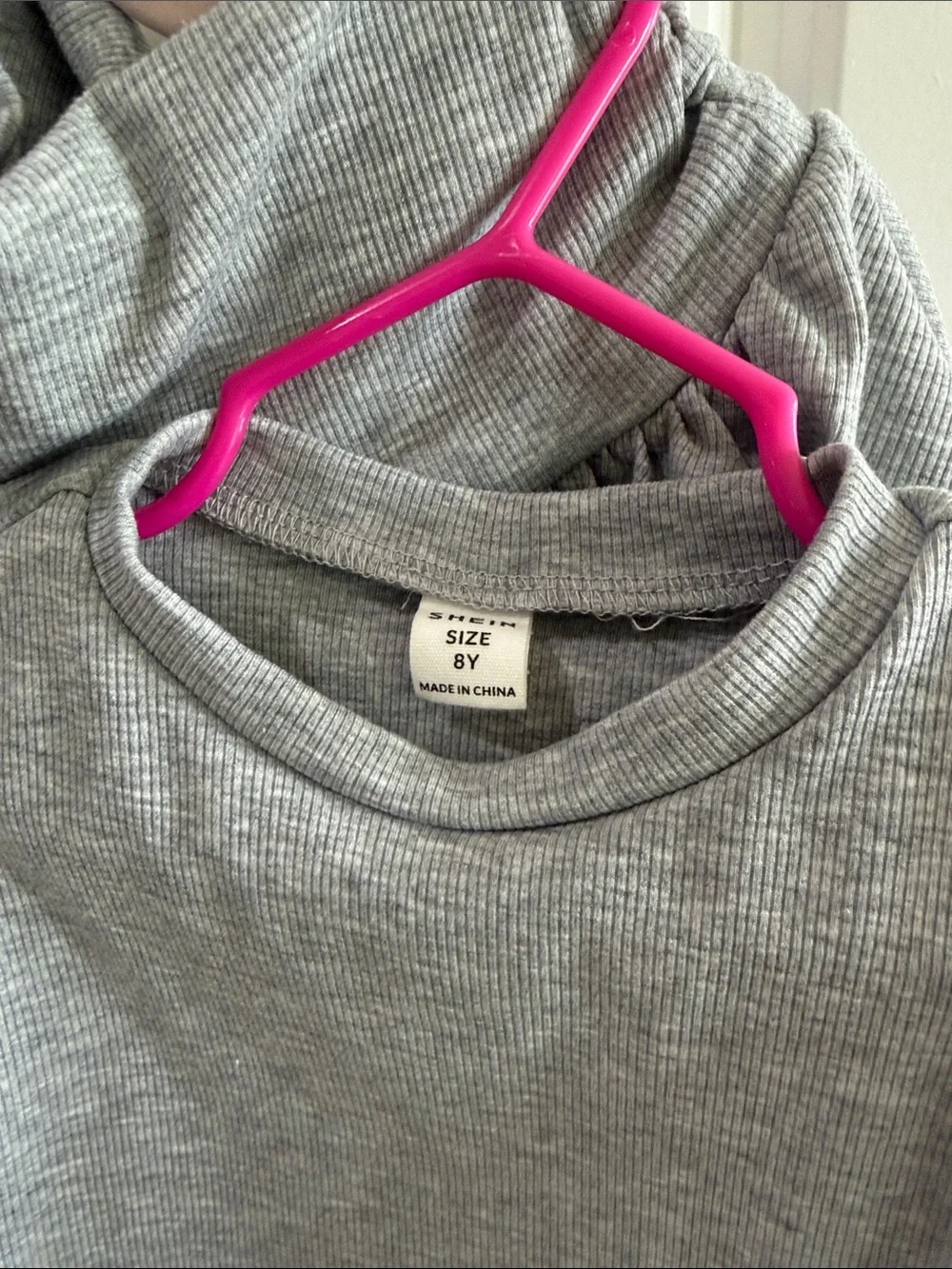 SHEIN Girls' Sz8 Gray Short Sleeve Tee/Skirt Set